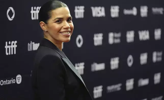 America Ferrera attends the premiere of "The Lost Bus" at the Princess of Wales Theatre during the Toronto International Film Festival on Friday, Sept. 5, 2025, in Toronto. (AP Photo/Chris Pizzello)