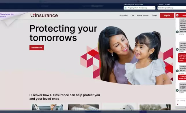 Pega Self-Service Agent leverages a property claim workflow to carry out a natural conversational self-service experience