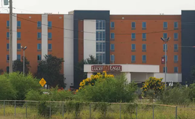 Kickapoo Lucky Eagle Casino in Eagle Pass, Texas, on Monday, Sept. 29, 2025, after a deadly shooting at the casino late Saturday night. (Sam Owens/The San Antonio Express-News via AP)