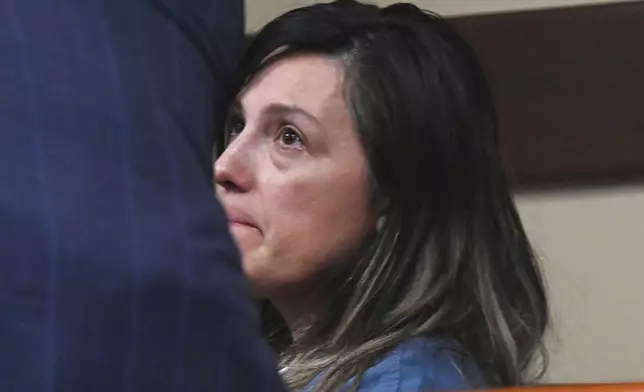 Rebecca Haro, charged with the murder of his son Emmanuel Haro and making a false report, appears for a hearing at Superior Court, Thursday, Sept. 4, 2025, in Riverside, Calif. , where he pleaded not guilty. (Anjali Sharif-Paul/The Orange County Register via AP, Pool)