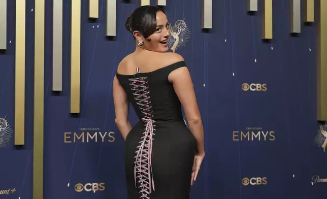 Chase Sui Wonders arrives at the 77th Primetime Emmy Awards on Sunday, Sept. 14, 2025, at the Peacock Theater in Los Angeles. (AP Photo/Jae C. Hong)