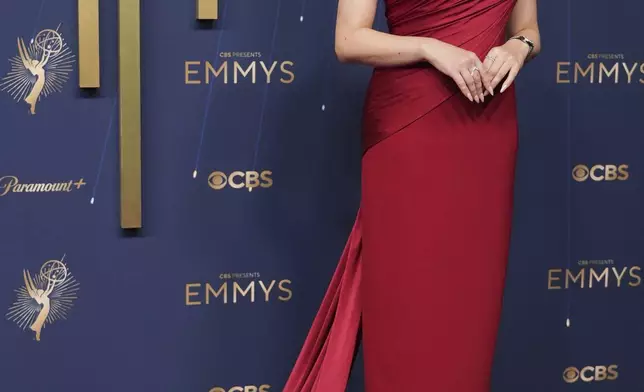 Cristin Milioti arrives at the 77th Primetime Emmy Awards on Sunday, Sept. 14, 2025, at the Peacock Theater in Los Angeles. (AP Photo/Jae C. Hong)