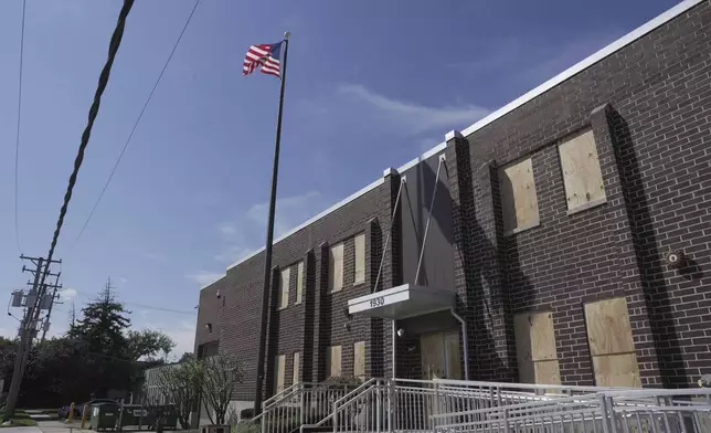 Area residents received a letter that this ICE processing facility in the Chicago suburb of Broadview, Ill., shown on Thursday, Sept. 4, 2025, will be the main processing center for President Donald Trump's immigration operation in the Chicago area, expected to last more than a month. (AP Photo/Laura Bargfeld)