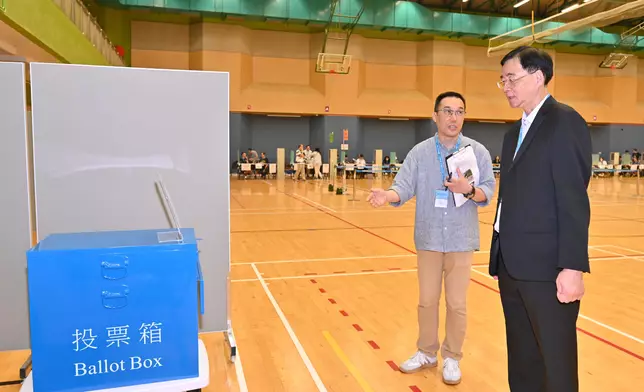 EAC Chairman visits polling station and Central Counting Station of Election Committee Subsector By-elections  Source: HKSAR Government Press Releases