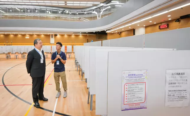 EAC Chairman visits polling station and Central Counting Station of Election Committee Subsector By-elections  Source: HKSAR Government Press Releases
