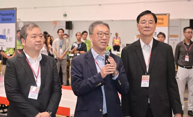 EAC Chairman visits polling station and Central Counting Station of Election Committee Subsector By-elections  Source: HKSAR Government Press Releases