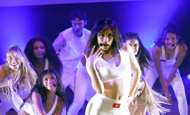Now United’s new Hong Kong, China member Ariel Tsang performed with other group members last Thursday.