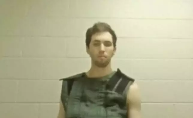 In this image from video provided by Utah State Courts, Tyler James Robinson attends a virtual court hearing from prison in Utah, on Tuesday, Sept. 16, 2025, accused of fatally shooting conservative activist Charlie Kirk. (Utah State Courts via AP)