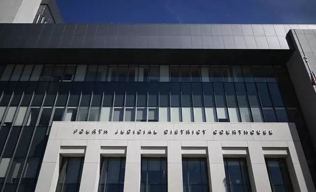 The Fourth Judicial District Courthouse is seen during the arraignment of Tyler Robinson, the man accused of fatally shooting conservative activist Charlie Kirk, Tuesday, Sept. 16, 2025, in Provo, Utah. (AP Photo/Alex Goodlett)