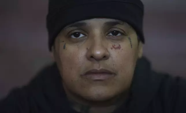 Maria Pires poses for a portrait at the shelter where she is staying in eastern Brazil, Sunday, June 15, 2025, after her deportation from the U.S. (AP Photo/Andre Penner)