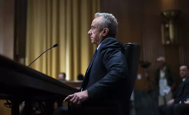 Health and Human Services Secretary Robert F. Kennedy Jr., appears before the Senate Finance Committee on Capitol Hill in Washington, Thursday, Sept. 4, 2025. (AP Photo/J. Scott Applewhite)