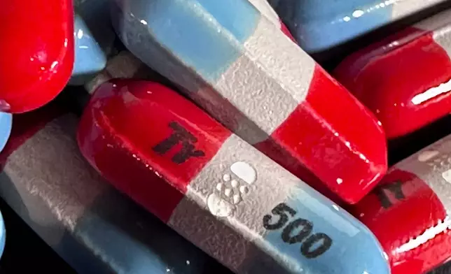 Extra Strength Tylenol is shown in Carmel, Ind., Tuesday, Sept. 23, 2025. (AP Photo/Michael Conroy)