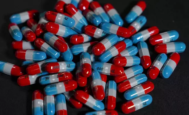 Extra Strength Tylenol is shown in Carmel, Ind., Tuesday, Sept. 23, 2025. (AP Photo/Michael Conroy)