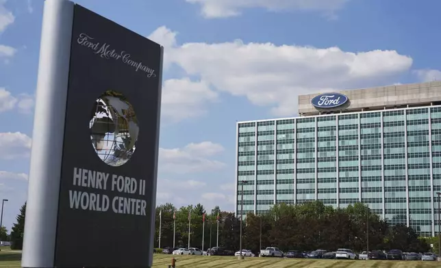 The current Ford World Headquarters is seen, Thursday, Sept. 11, 2025, in Dearborn, Mich. (AP Photo/Ryan Sun)