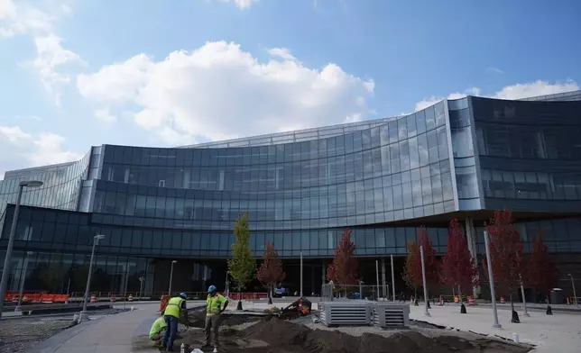 The site of the future Ford World Headquarters is seen under construction, Thursday, Sept. 11, 2025, in Dearborn, Mich. (AP Photo/Ryan Sun)
