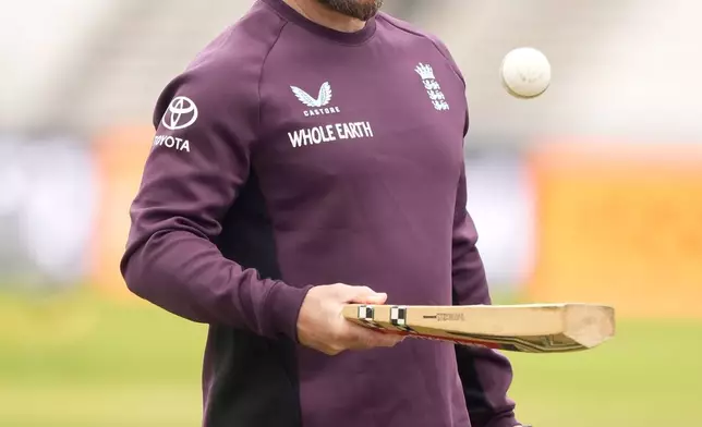 England head coach Brendon McCullum during a nets session at Headingley, Leeds, England, Monday Sept. 1, 2025. (Danny Lawson/PA via AP)