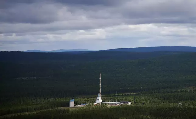 Rays of sunlight filter through the clouds illuminating the Esrange Space Center, a base deep in the Swedish forest and a part of Europe's hope to compete in the space race in Kiruna, Sweden, Tuesday, Aug. 19, 2025. (AP Photo/Malin Haarala)