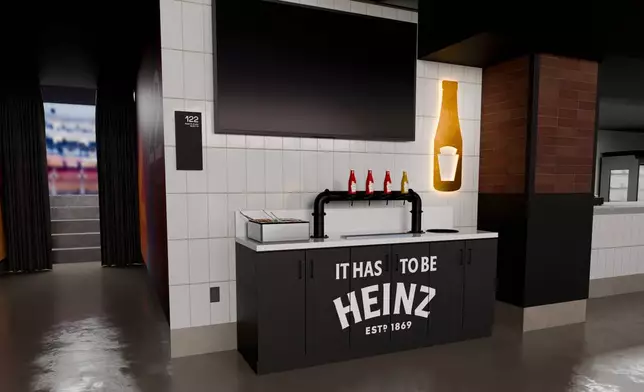 New HEINZ condiment stations at Scotiabank Arena with innovative ketchup and mustard taps.