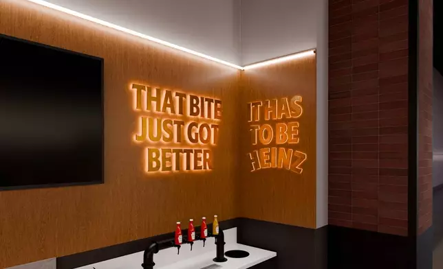 New HEINZ condiment stations at Scotiabank Arena with innovative ketchup and mustard taps.