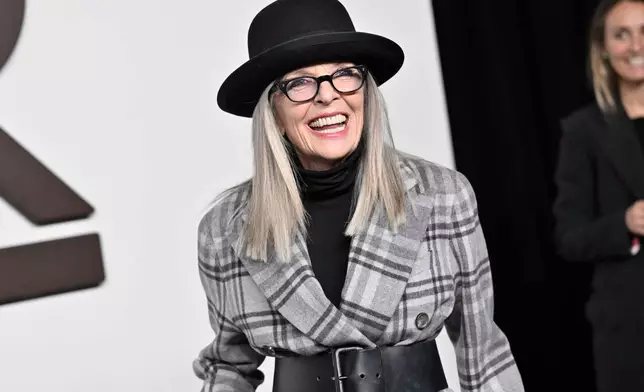 FILE - Diane Keaton attends the Ralph Lauren Spring/Summer 2024 collection during New York Fashion Week on Sept. 8, 2023. (Photo by Evan Agostini/Invision/AP, File)
