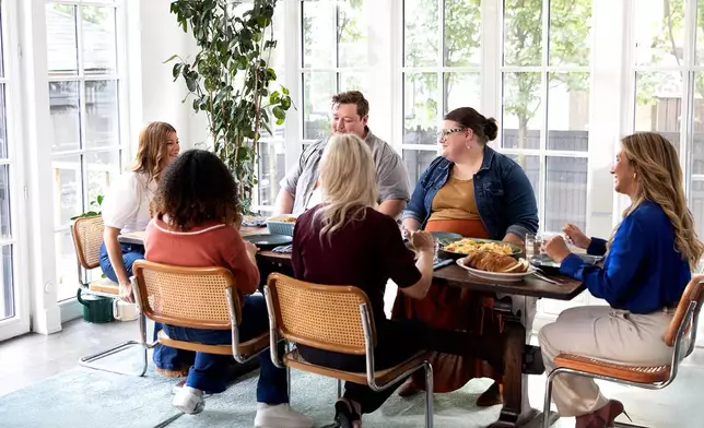 TV host Gail Simmons with Avary and Chanel, both living with schizophrenia and taking COBENFY, alongside their care partners, Ashleigh and Fines, and board-certified psychiatrist Dr. Ares-Romero. Photo: Bristol Myers Squibb