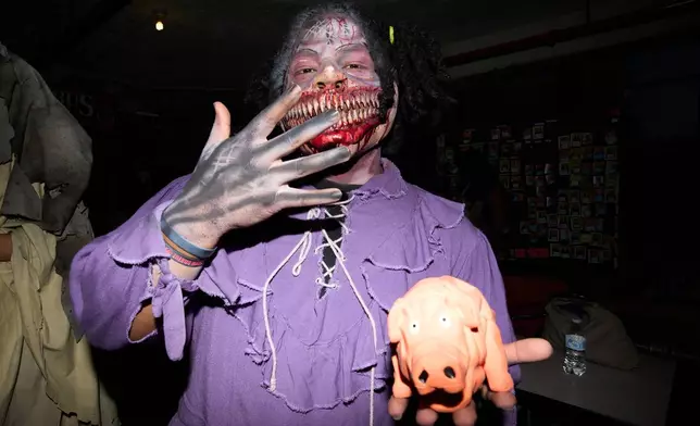 Alan Tucker poses for a portrait at the Erebus Haunted House, Oct. 4, 2025, in Pontiac, Mich. (AP Photo/Ryan Sun)
