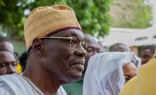Presidential opposition candidate Issa Tchiroma arrives to casts his ballot at a polling station in Garoua, Cameroon, Sunday, Oct. 12, 2025 (AP Photo / Welba Yamo Pascal)