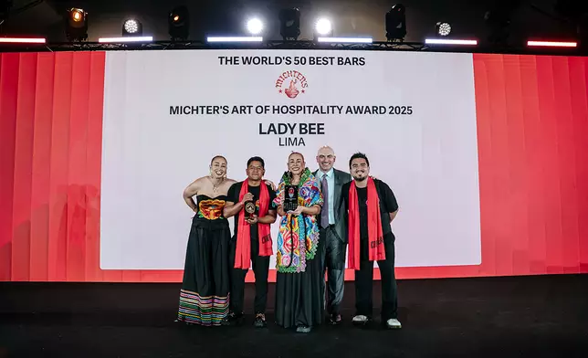 Lady Bee, Lima, named the winner of the Michter's Art of Hospitality Award.