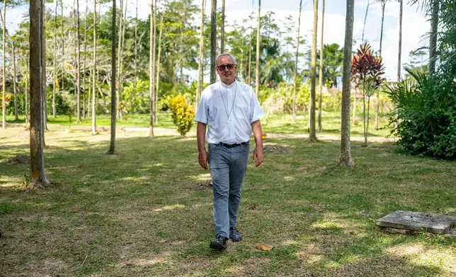 Bishop Miguel Ángel Cadenas attends an Amazon Water Summit in Iquitos, Peru, Oct. 1, 2025. (AP Photo/Junior Raborg)