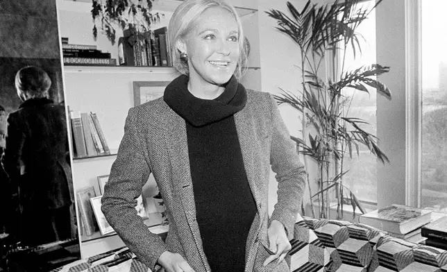 FILE - Joan Kennedy smiles following an interview in Boston, Dec. 5, 1979. (AP Photo/Dave Tenenbaum, file)