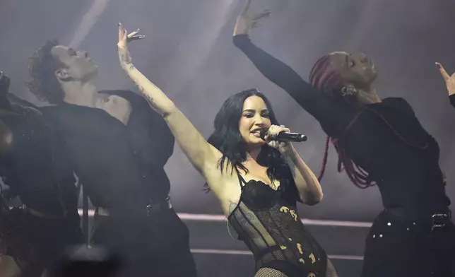 Demi Lovato performs at "One Night Only" on Sunday, Oct. 26, 2025, at Hollywood Palladium in Los Angeles. (Photo by Richard Shotwell/Invision/AP)