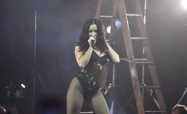 Demi Lovato performs at "One Night Only" on Sunday, Oct. 26, 2025, at Hollywood Palladium in Los Angeles. (Photo by Richard Shotwell/Invision/AP)