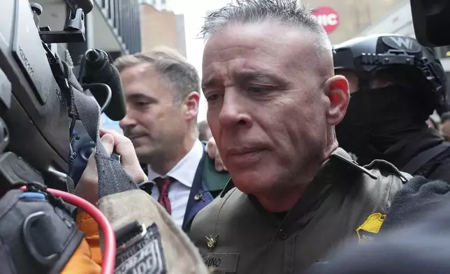 U.S. Customs and Border Patrol Gregory Bovino arrives outside federal court in Chicago, Tuesday, Oct. 28, 2025. (AP Photo/Nam Y. Huh)