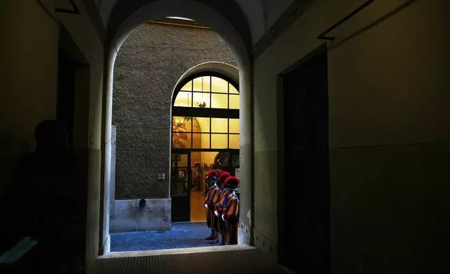 A view of the Swiss Guard Barracks at the Vatican, Thursday, Oct. 2, 2025. (AP Photo/Alessandra Tarantino)