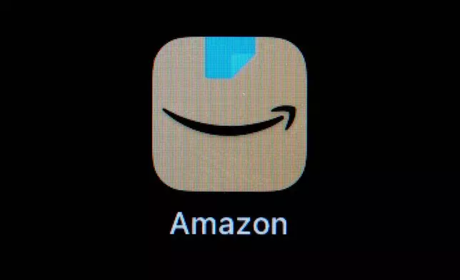 FILE - The Amazon app icon is seen on a smartphone, Feb. 28, 2023, in Marple Township, Pa. (AP Photo/Matt Slocum, File)