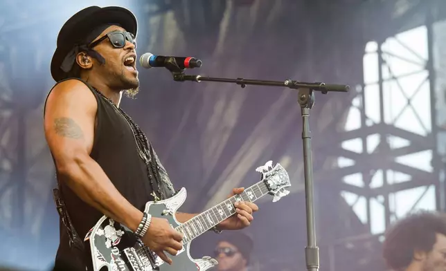 FILE - D'Angelo performs at the "Made In America" music festival in Philadelphia on Sept. 1, 2012. (Photo by Charles Sykes/Invision/AP, File)