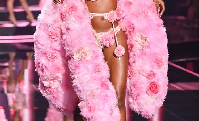 Angel Reese walks the runway during the Victoria's Secret Fashion Show on Wednesday, Oct. 15, 2025, in the Brooklyn borough of New York. (Photo by Evan Agostini/Invision/AP)