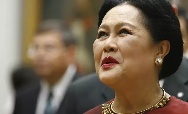 FILE -Thailand's Queen Sirikit tours the State Tretyakov Gallery in Moscow, July 4, 2007. Sirikit Kitiyakara, who supervised royal projects to help the rural poor, preserve traditional craft-making and protect the environment, died on Friday, Oct. 24, 2025. She was 93. (AP Photo/Misha Japaridze, File)