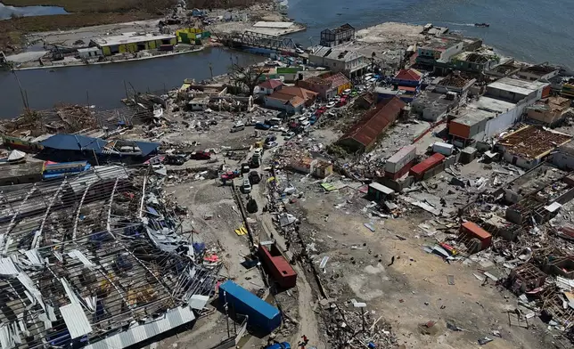 A view of Black River, Jamaica, Thursday, Oct. 30, 2025, in the aftermath of Hurricane Melissa. (AP Photo/Matias Delacroix)