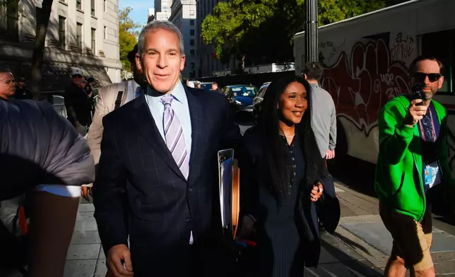Attorney for Sean "Diddy" Combs, Brian Steel, arrives to the Manhattan federal court for the sentencing of Combs in New York, Friday, Oct. 3, 2025. (AP Photo/Eduardo Munoz Alvarez)