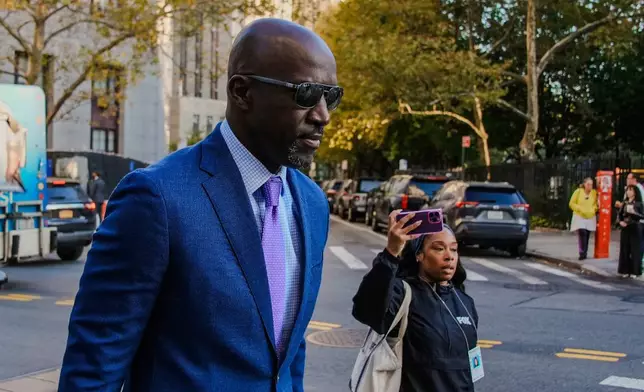 Attorney for Sean "Diddy" Combs, Xavier Donaldson arrives to the Manhattan federal court for the sentencing of Combs in New York, Friday, Oct. 3, 2025. (AP Photo/Eduardo Munoz Alvarez)