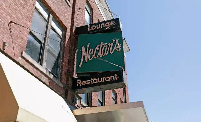 Nectar's, the music club where jam band Phish got their start, is shown in downtown Burlington, Vt., Wednesday, July 30, 2025. (AP Photo/Amanda Swinhart)