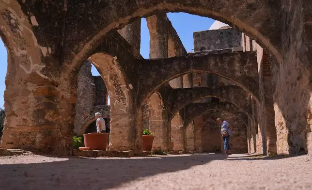 Mission San Jose is partially closed due to a federal government shutdown, Wednesday, Oct. 1, 2025, in San Antonio. (AP Photo/Eric Gay)