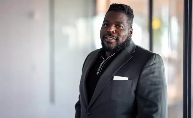 Robert Vaughn, Chief Innovation Officer of NPower, poses for a portrait at an alumni event at World Wide Technology, Monday, Oct. 20, 2025, in New York. (AP Photo/Angelina Katsanis)