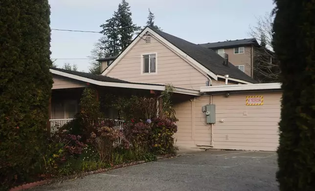 A mosque, operated by the Islamic Society of Whatcom County, is seen after prayers on Friday, Nov. 28, 2025, in Bellingham, Wash. (AP Photo/Cedar Attanasio)