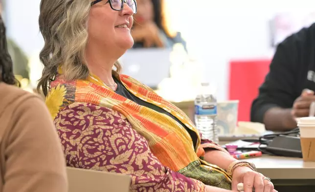 Paula Gates, Chief Program Officer, Educare Oklahoma City at Sunbeam Family Services, reacts to a presentation at the Educare Network’s Executive Leader Convening this fall in Washington, D.C. The convening focused on strengthening and amplifying Educare’s influence, leveraging data for impact, and deepening partnerships to advance excellence for children and their families, nationwide.