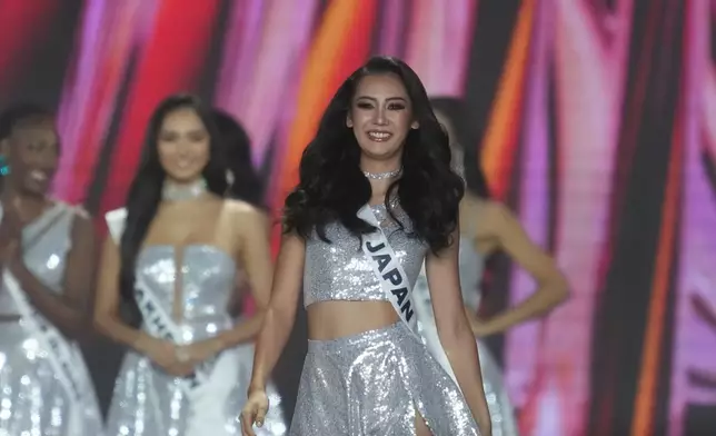 Miss Japan Kaori Hashimoto competes during the final round of the 74th Miss Universe Beauty Pageant in Nonthaburi province, Thailand, Friday, Nov. 21, 2025. (AP Photo/Sakchai Lalit)