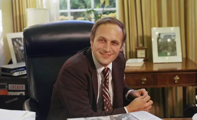 FILE - Richard "Dick" Cheney in White House, Washington on Nov. 4, 1975. He is nominated to be the White House chief of staff. (AP Photo/HB, file)