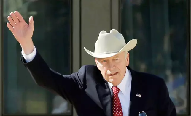 FILE - In this April 25, 2013, file photo former Vice President Dick Cheney participates in the dedication of the George W. Bush Presidential Center in Dallas. In an interview Sunday, Oct. 27, 2013, Cheney said Republicans need to look to a new generation of leaders as the party deals with poor approval ratings following a 16-day partial-government shutdown. He said Republicans need to have "first-class" candidates and look to its strategy and a new generation. (AP Photo/David J. Phillip, File)