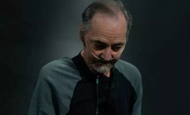Roger James, a former coal miner and black lung patient, uses supplemental oxygen to breathe during a visit to the New River Health Association Black Lung Clinic, Sept. 24, 2025, in Oak Hill, W.Va. (AP Photo/Carolyn Kaster)